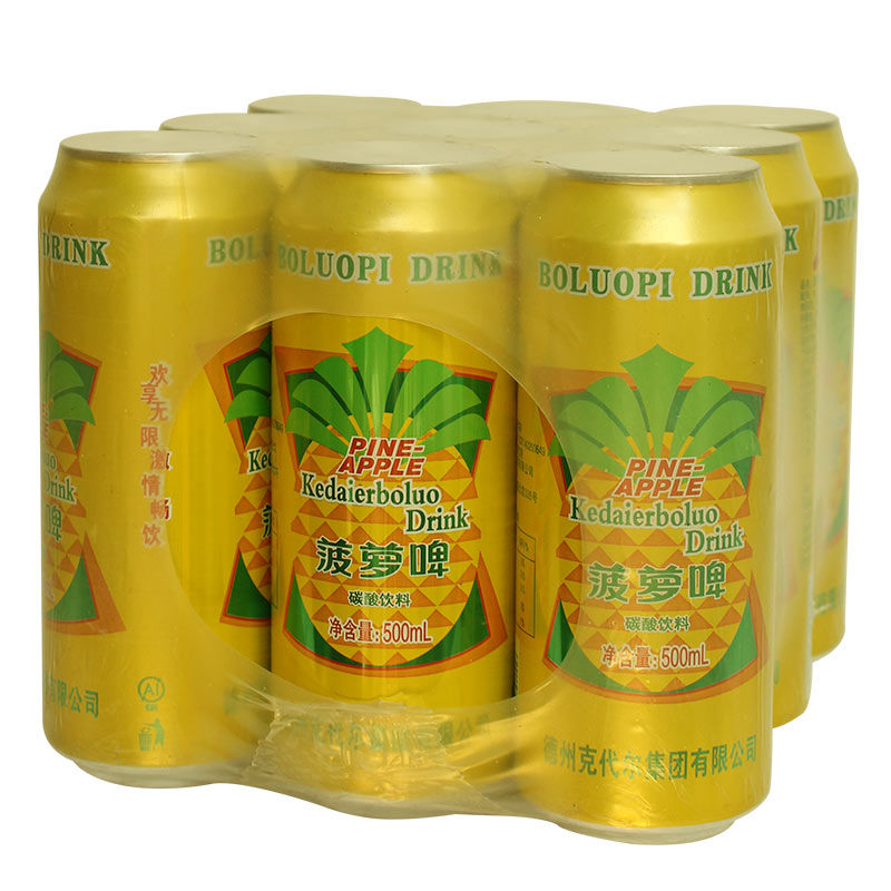 新款 菠萝啤整箱果啤500mlx9罐克代尔碳酸饮料无酒精
