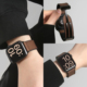 适用iwatch10表带秋冬新款applewatch9/8手表带真皮苹果s10高级感s9小众s8创意女款iwatchse腕带高级感男女生
