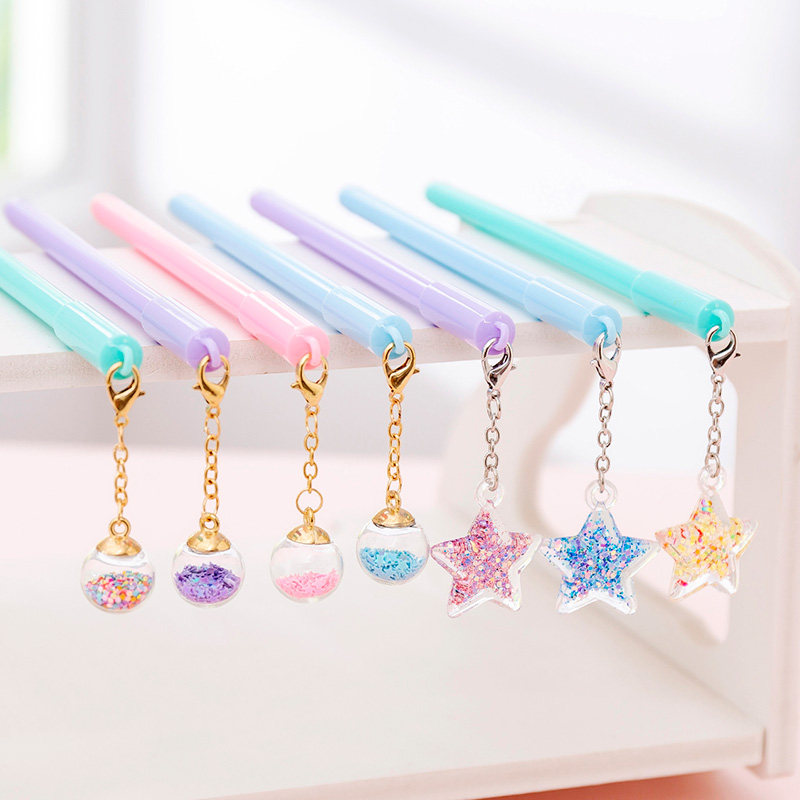 韩国可爱创意少女心中性笔情侣小仙女清新网红挂件吊坠笔可爱超萌个性