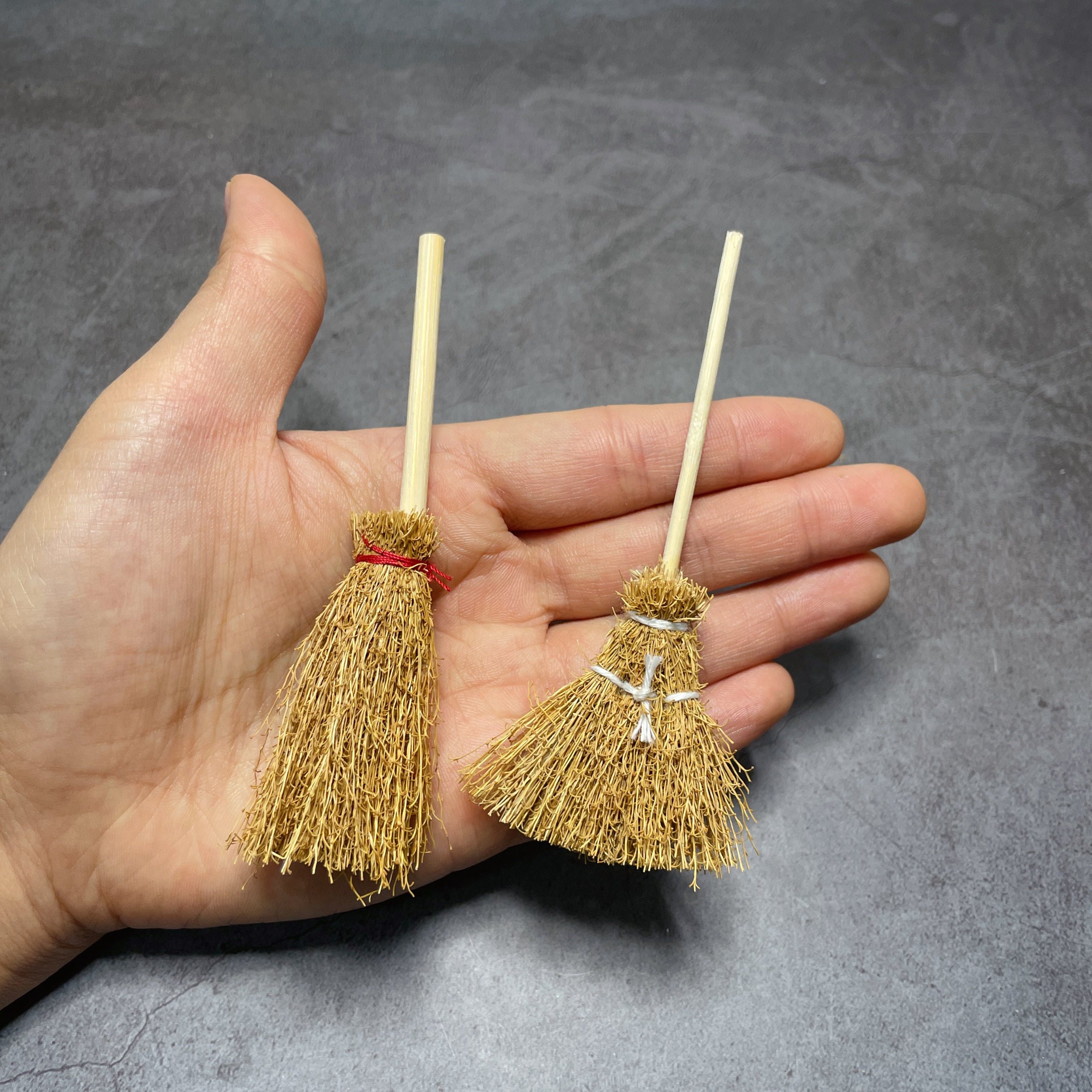 dollhouse微缩食玩场景模型小布娃娃屋配件迷你扫把扫帚