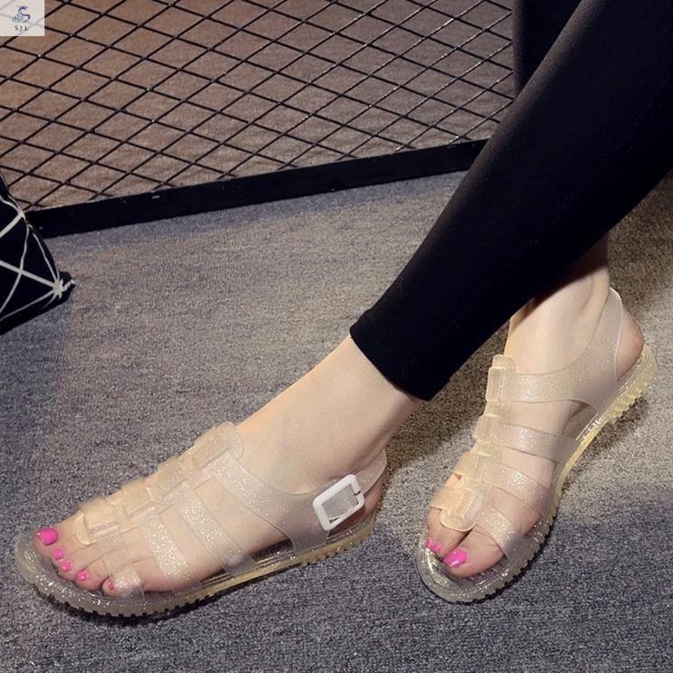 8年代经典塑料凉鞋女特大码女塑料凉鞋42码9年代9后怀旧鞋复