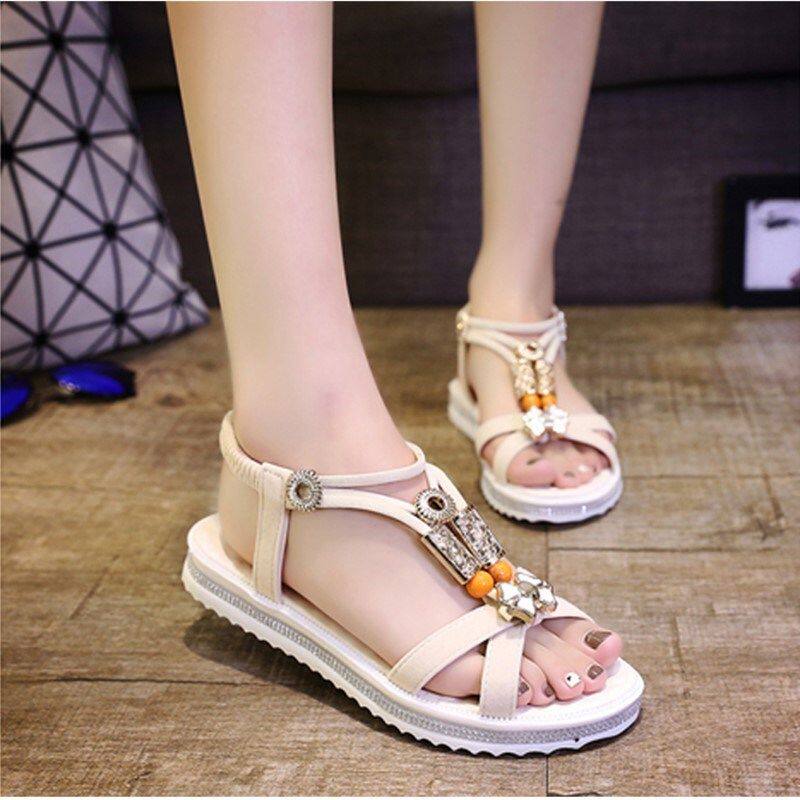 12夏季少女孩韩版休闲平底防滑凉鞋11初中学生大童15岁新款公主.