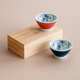 锅小姐日本进口饭碗木盒礼品套装日式多福夫妻对碗防烫高脚汤碗