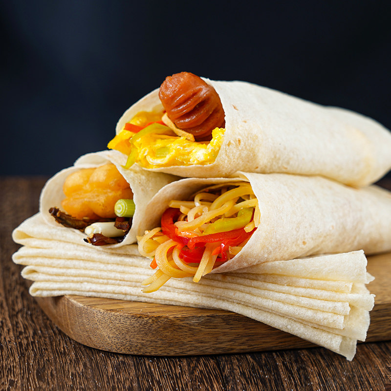 手工单饼卤肉卷饼皮鸡肉卷面饼薄饼烙饼春饼卷肉饼京酱肉丝荷叶饼