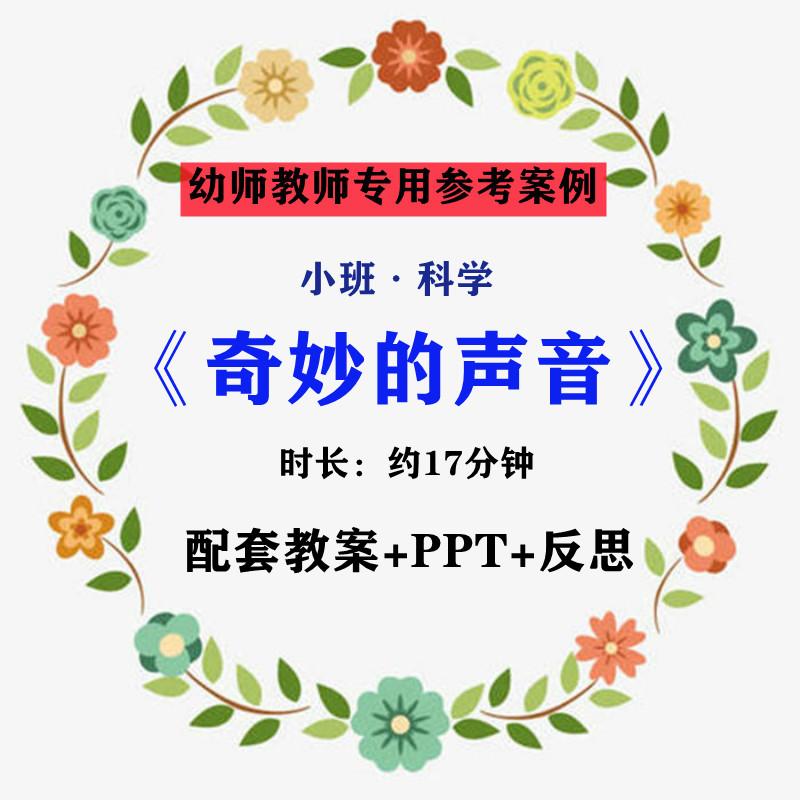 【幼师参考】幼师集体教学专用公开课案例小班科学《奇妙的声音》