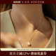 S925纯银轻奢猫眼石项链女2025新款小众高级感女款配饰银饰锁骨链