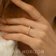 AIR-HORIZON日式轻奢猫眼石戒指小众设计开口戒高级感食指戒女款