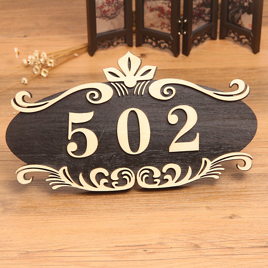 欧式创意酒店门牌号定制宾馆房间饭店雅间别墅家用数字门牌号自粘