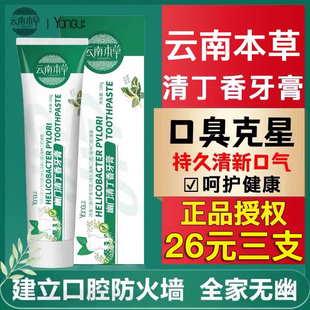 云南本草清丁香牙膏去黄口臭口腔异味口气清新中草药抑菌护龈牙膏