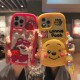 韩国可爱迪士尼维尼熊立体适用iPhone15手机壳XsMax苹果13pro保护套硅胶卡通草莓熊i12/14PM软壳时尚甜美少女