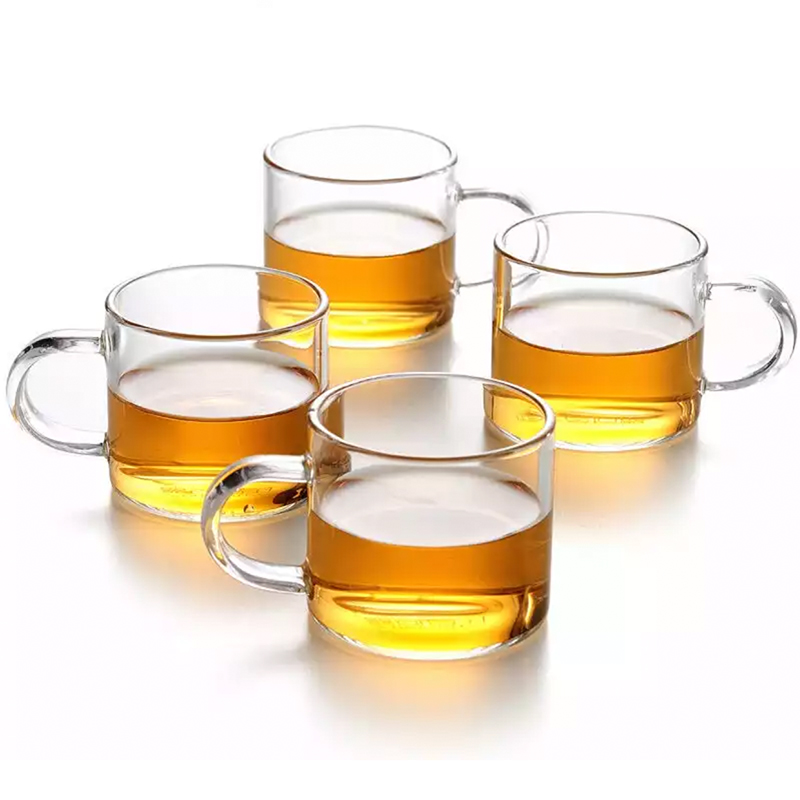 青苹果简约透明耐热玻璃杯 ins风家用饮料杯茶水杯啤酒杯果汁低价
