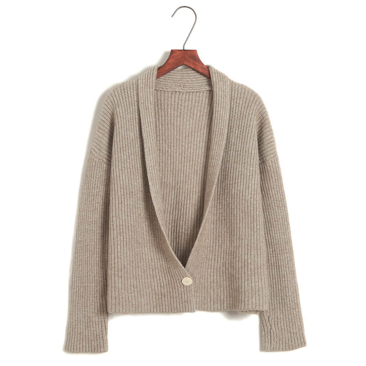 外套女时尚春秋针织开衫短款韩版百搭宽松休闲厚款洋气毛衣开衫