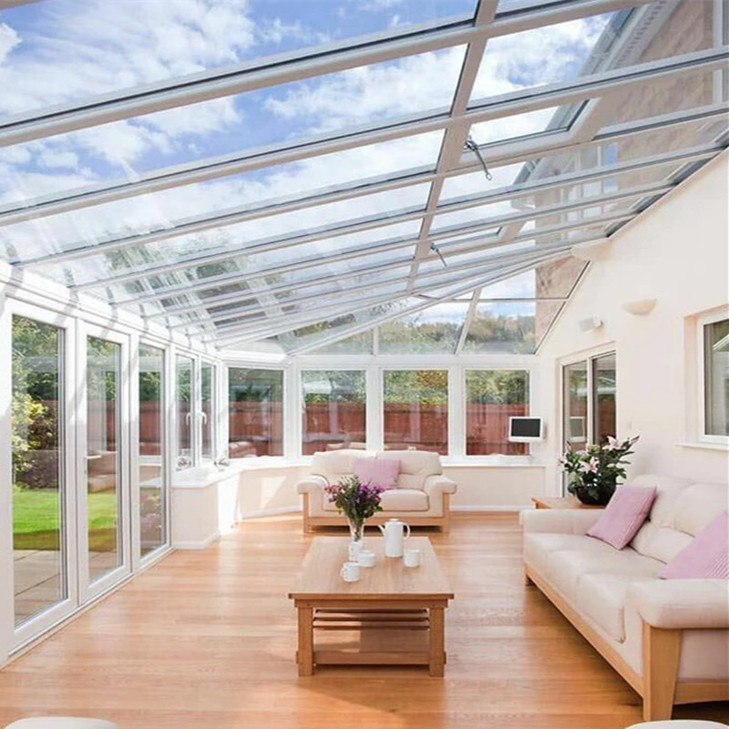 玻璃阳光房钢结构定制别墅露台断桥铝合金上海封阳台平开推拉门窗