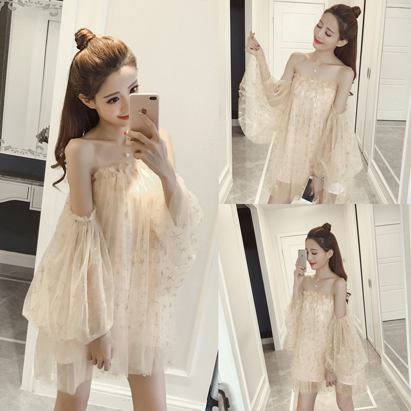公主网络直播衣服装美女装主播上镜漏肩小姐夜店性感蓬连衣裙|ruв категории Женская одежда, платье - от Buy2taobao.com для оказания профессиональной услуги покупки агента Taobao