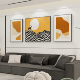 现代简约客厅装饰画轻奢壁画线条沙发挂画三联组合抽象背景墙画