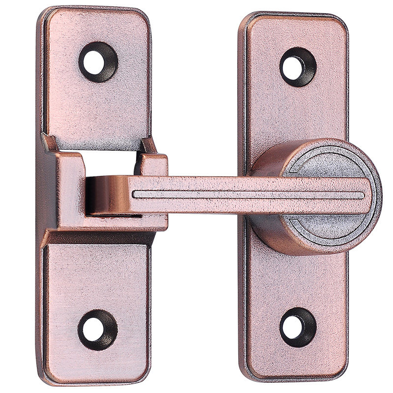 免打孔推拉门门锁门扣门栓90度直角移门谷仓门锁扣搭扣防盗门插销