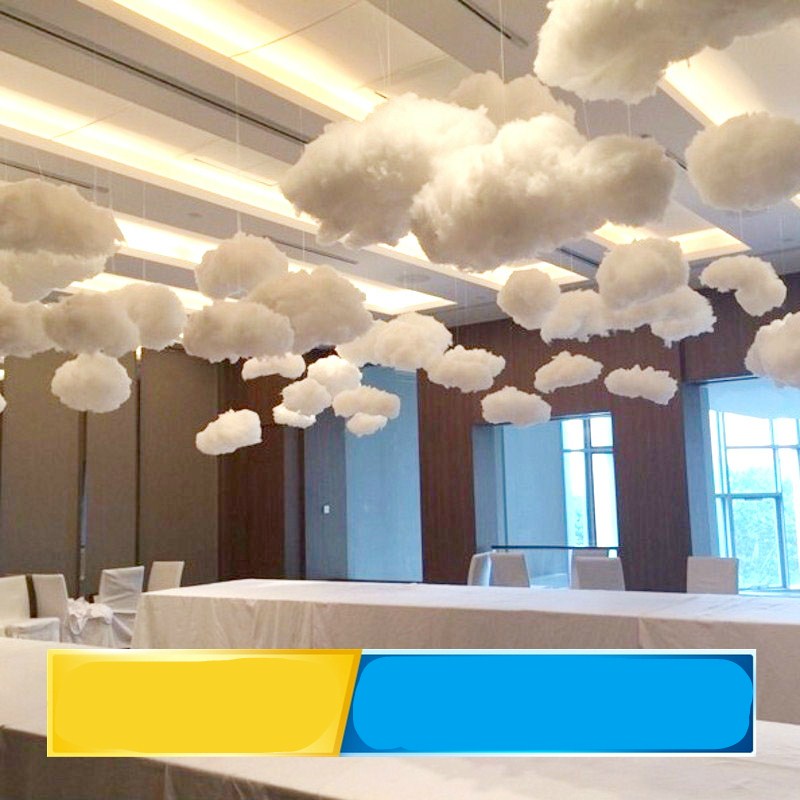 云朵幼儿园教室走廊空中吊饰仿真白云商场店铺布置舞台天空装饰品