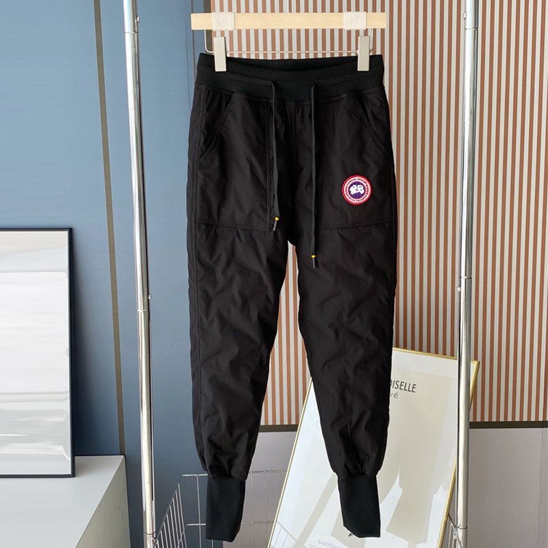 大鹅羽绒裤女 新款冬季长裤加厚休闲保暖 时尚加拿大白鸭绒束脚裤