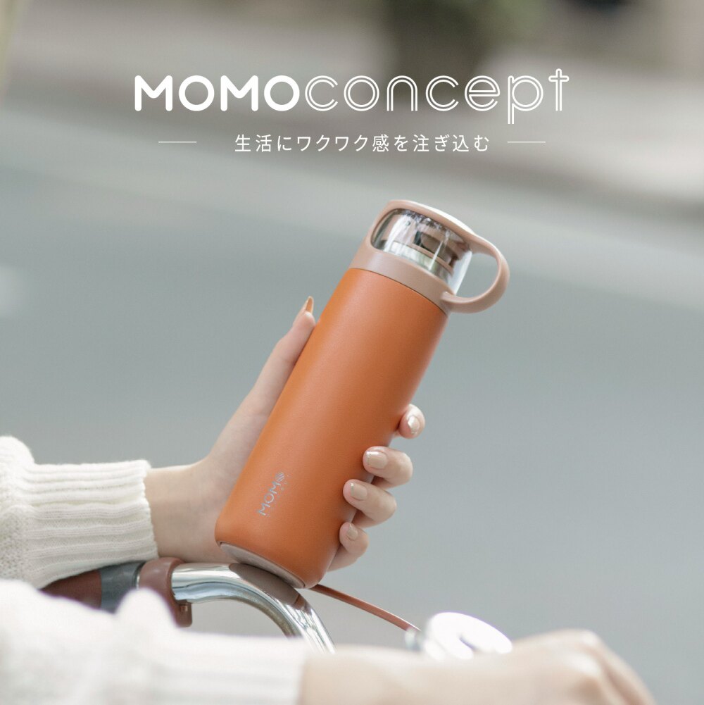 日本momo保温保冰杯女316大容量水杯简约户外便携茶杯两用旅行杯