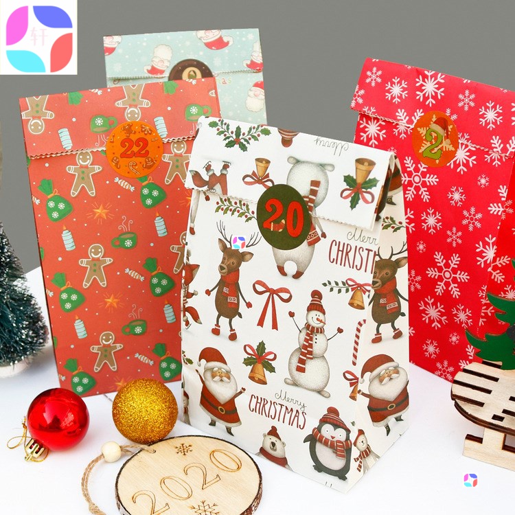 24pcs Christmas gift bag candy snack packaging paper bag|ruв категории упаковка, подарочная упаковка, 圣诞礼品包装 - от Buy2taobao.com для оказания профессиональной услуги покупки агента Taobao