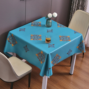 小清新餐桌布正方形桌布免洗防油防水防烫PVC书桌桌布茶几桌布