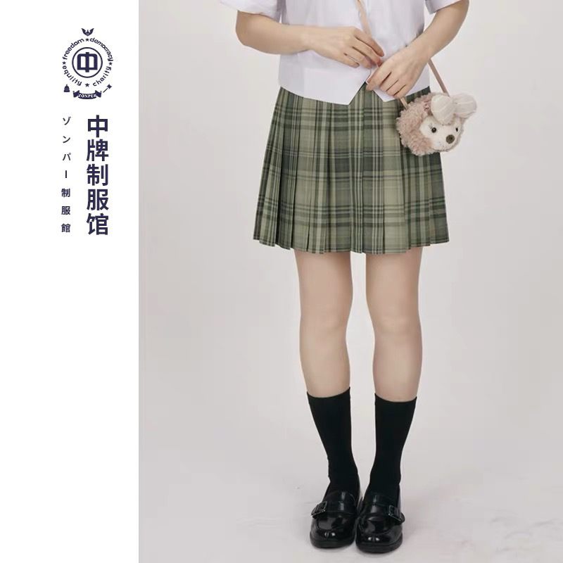 【中牌制服馆】原创竹取jk制服裙日系格裙学院风短裙百褶裙套装