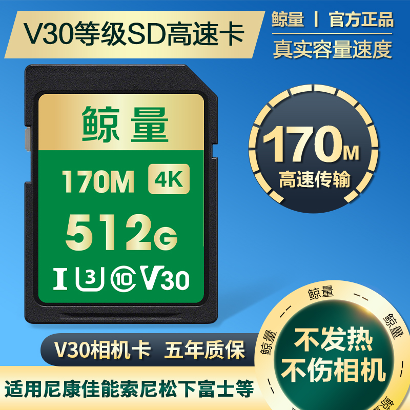 V30高速相机内存sd储存卡适用索尼佳能尼康松下富士影像SD存储卡