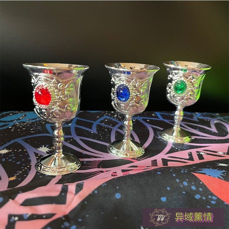 锌合金多款颜色圣杯水元素摆件道具酒水杯杯子