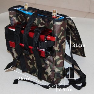 锂电池背包12V蓄电瓶逆变器户外一体机专用12v36防水加厚双肩背包