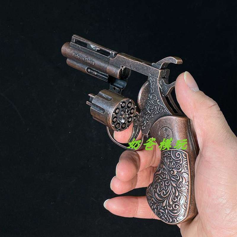全金属侧开砸炮枪左轮玩具火柴炮砸响枪鞭炮枪火炮纸炮枪不可发射