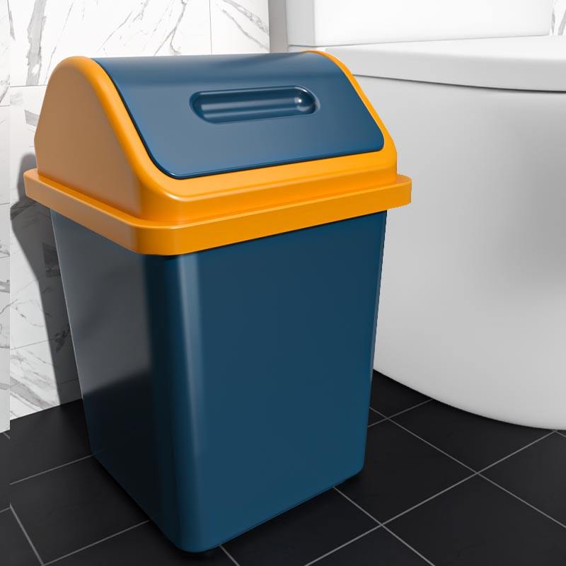 卫生间垃圾桶家用带盖厕所办公室厨房卧室高颜值摇盖式翻盖大号筒