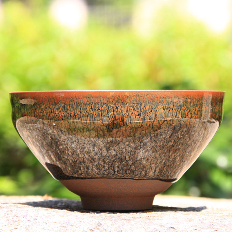 圆艺建盏 罗丁 12公分【花开富贵】 08227