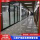杭州诸暨玻璃隔断办公室玻璃隔断墙铝合金钢化玻璃门百叶高隔断墙