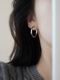法式圈圈耳环女小众2024年新款耳圈设计感高级耳钉耳扣高级感耳饰