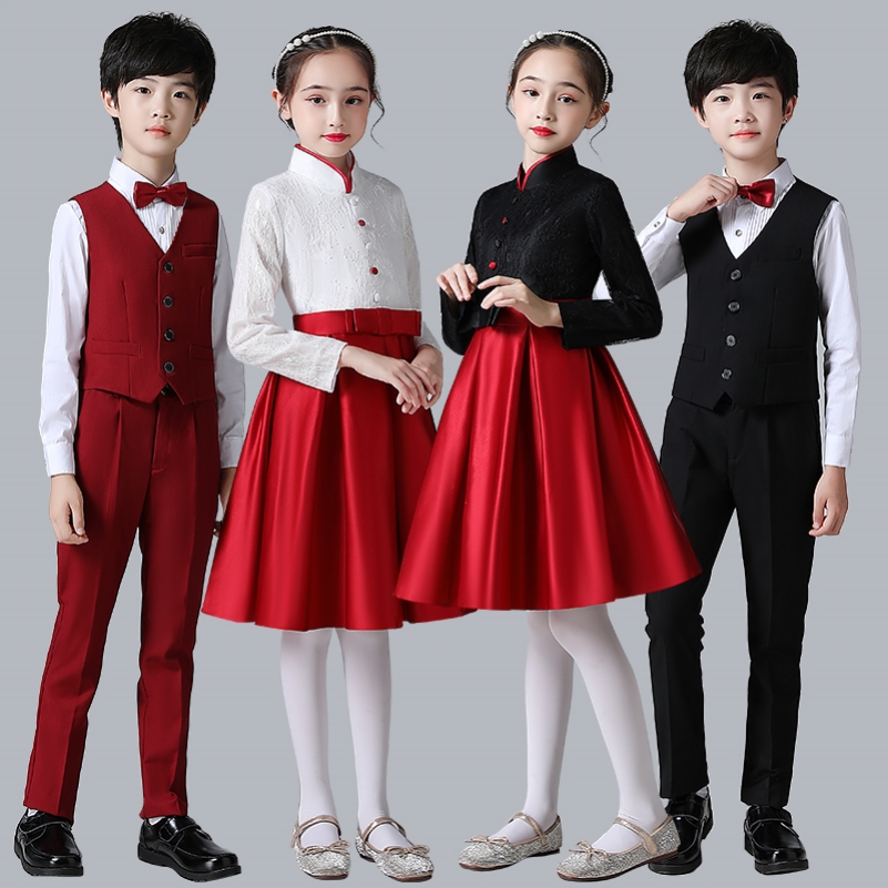 六一儿童演出服表演服中小学生服装男女童新款夏季成人主持人礼服