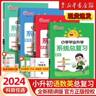 2024新版 浙江专版 阳光同学小学毕业升学系统总复习人教版语文数学英语科学小升初小学六年级上下册真题卷知识点强化训练复习资料