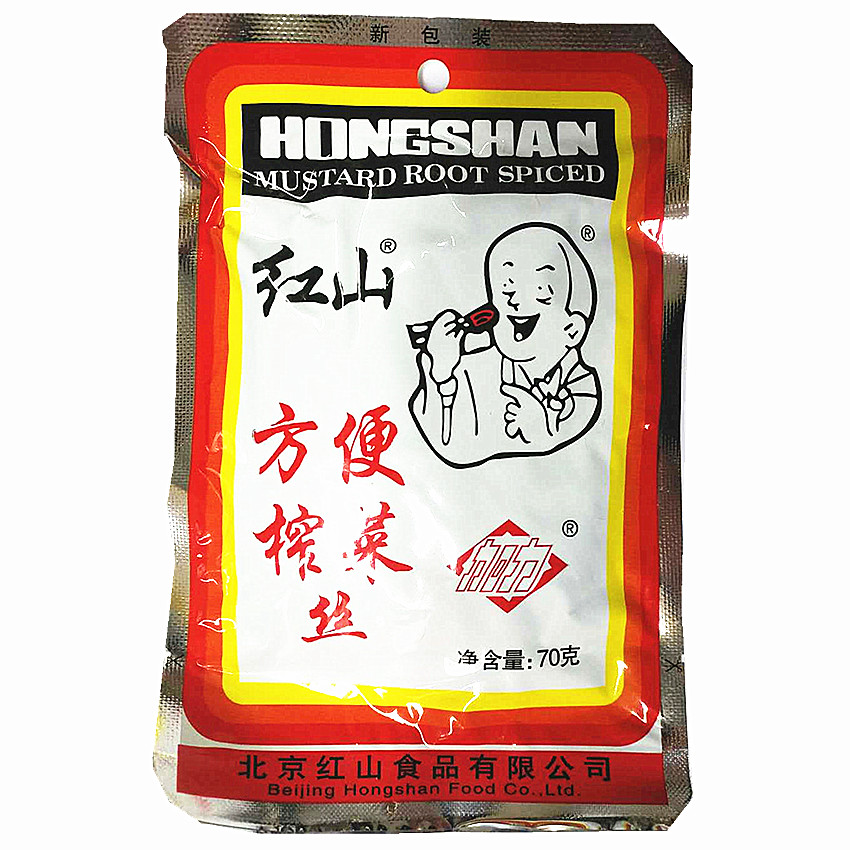 包邮红山方便榨菜丝泡菜咸菜丝一休榨菜70克包装开袋即食肉丝面