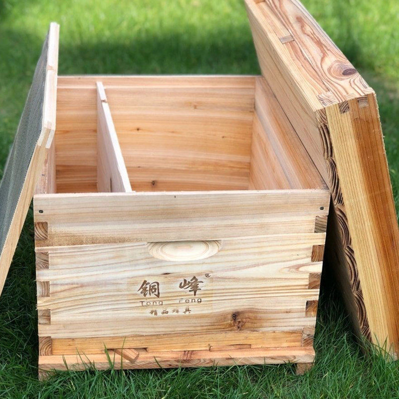 🐝蜜蜂蜂箱铜峰蜂具杉木煮蜡中蜂箱全套十框蜂箱巢箱意蜂箱2020新款