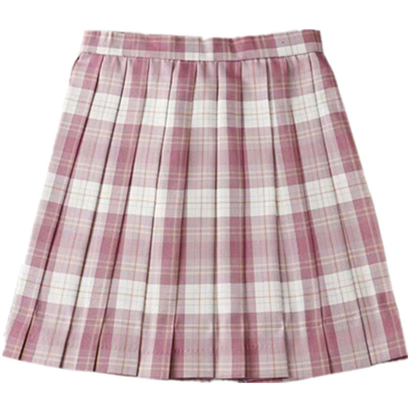 jk制服裙正版清新腰高夏款夏天班服三件超仙盛夏适合领带青春网格