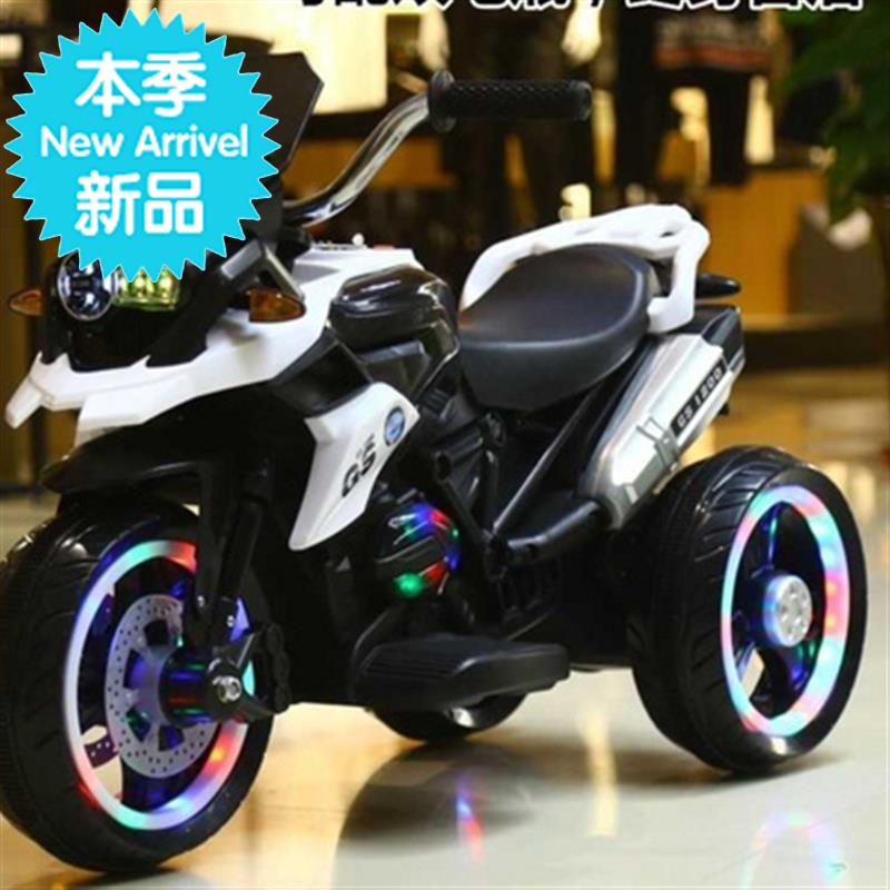 轮a双驱双人座可坐两人超大号4-6-8岁5儿童电动摩托车