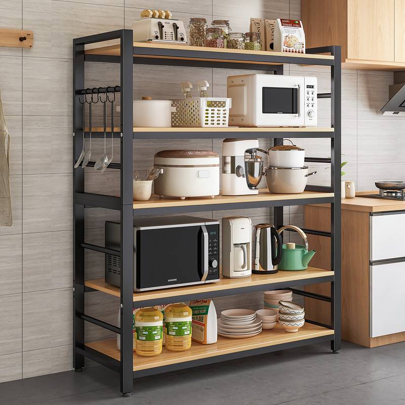 w厨房置物架落地多层微波炉置物柜多功能家用杂物架收纳整理置物