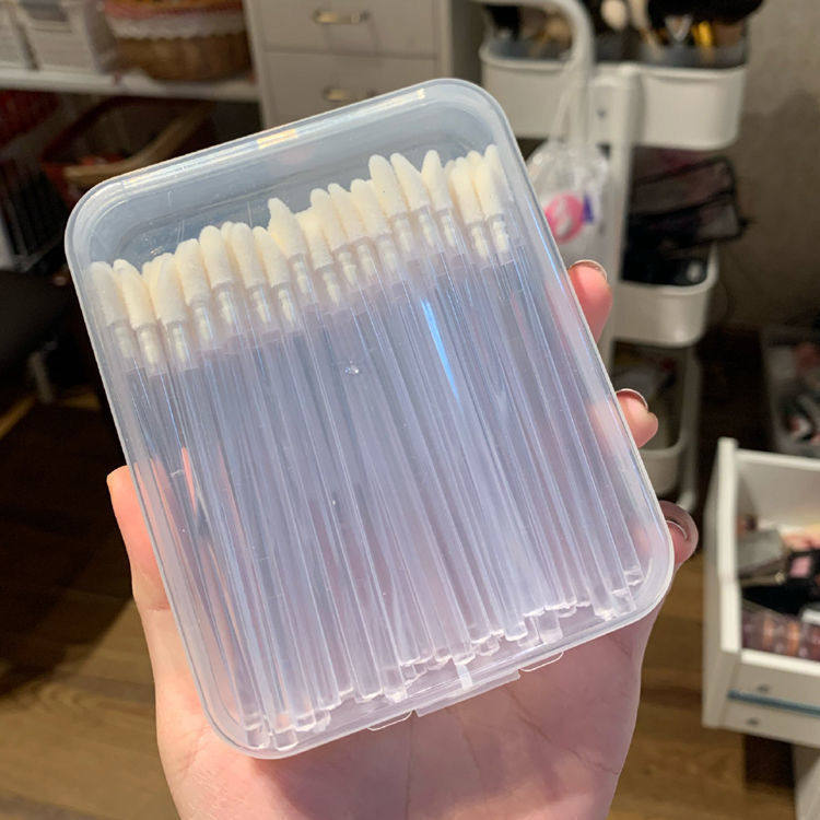 一次性唇刷口红刷化妆神器化妆工具植绒棉签