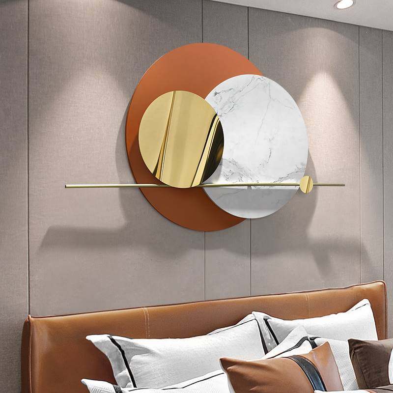 现代轻奢墙饰极简铁艺壁饰挂件客厅卧室沙发背景墙金属壁挂装饰