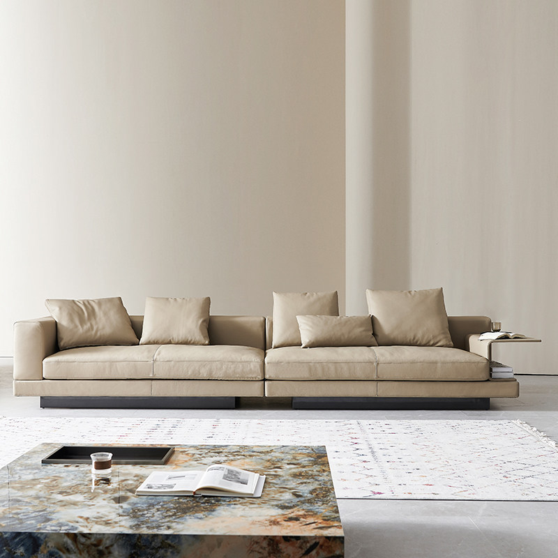 康纳利沙发原版意式极简全真皮轻奢现代大平层别墅客厅直排沙发