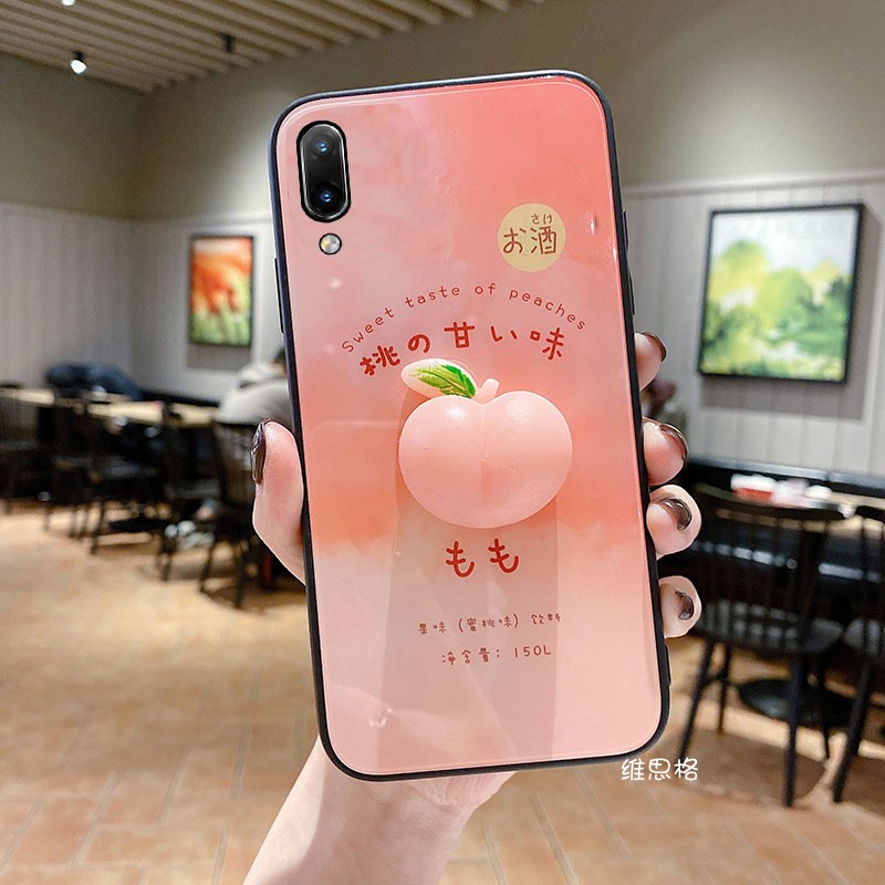 手机壳vivox27立体x30pro粉色x27por水蜜桃x23幻彩版5g钢化玻璃少女心