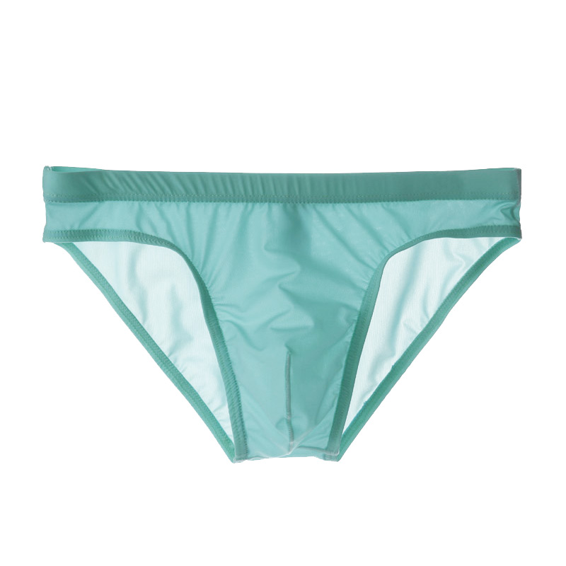 君也男士冰丝内裤超薄半透明三角裤丝滑透气囊袋夏潮男青年底裤衩