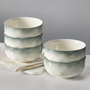 釉下彩陶瓷米饭碗家用2024新款吃饭碗碟套装高级感好看的小碗餐具