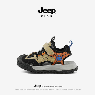 jeep男童运动凉鞋夏款涉水鞋童鞋2024夏季新款男孩包头沙滩鞋儿童