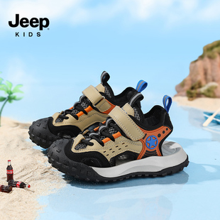 jeep儿童包头运动凉鞋夏季新款2024女童透气沙滩鞋男童鞋子百搭潮