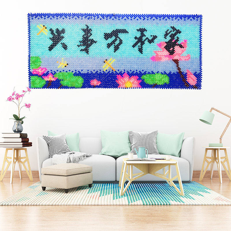 编织适用家和万事兴diy串珠手工材料包编织客厅字画胎毛挂坠